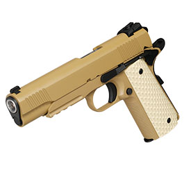 Kleinbild 11 Wei-ETech Kbr-Style Warrior .45 ACP Vollmetall GBB 6mm BB Desert Tan