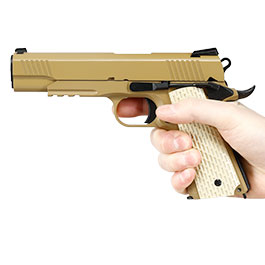 Kleinbild 3 Wei-ETech Kbr-Style Warrior .45 ACP Vollmetall GBB 6mm BB Desert Tan