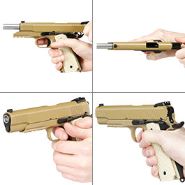 Kleinbild 8 Wei-ETech Kbr-Style Warrior .45 ACP Vollmetall GBB 6mm BB Desert Tan