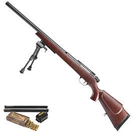UHC Super X-9 Double-Bolt Gas / Springer Snipergewehr 6mm BB Holzoptik