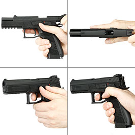 Kleinbild 8 KJ Works CZ P-09 Duty mit Metallschlitten GBB 6mm BB schwarz inkl. Koffer