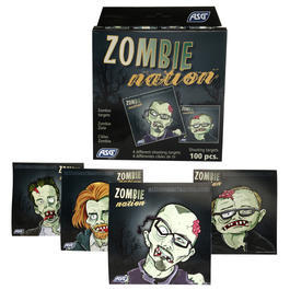 ASG Zielscheiben Zombie Nation 100 Stck (4 Motive)  14x14cm