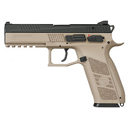 Kleinbild 2 KJ Works CZ P-09 Duty mit Metallschlitten GBB 6mm BB Flat Dark Earth inkl. Koffer