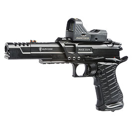 Elite Force Racegun Set mit Rotpunktvisier 6 mm BB CO2 Blowback Pistole schwarz