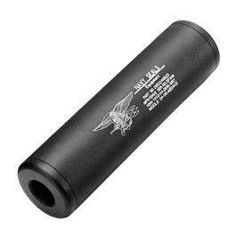 King Arms Navy Seals Aluminium Silencer 110mm 14mm- / 14mm+ schwarz