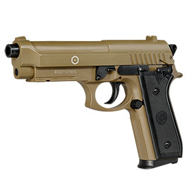 Cybergun PT92 Airsoftpistole mit Metallschlitten Springer 6mm BB tan
