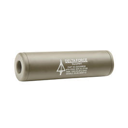 King Arms Delta Force Aluminium Silencer 110mm 14mm- / 14mm+ Dark Earth