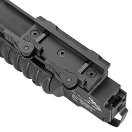 G&P Skull Frog QD M203 40mm Granatwerfer f. 20 - 22mm Schienen XShort-Type schwarz Bild 4