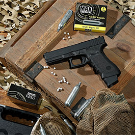 Kleinbild 1 Glock 17 Gen. 3 Airsoft mit CNC-Metallschlitten CO2BB 6mm BB schwarz - Deluxe-Edition