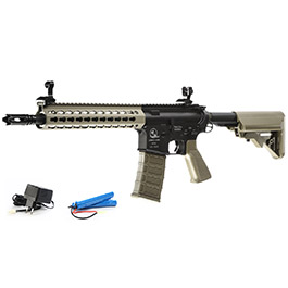 Versandrcklufer ASG Armalite M15A4 Assault Vollmetall Sportline Komplettset S-AEG 6mm BB Tan