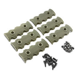 AABB KeyMod CRR-Style Rail Cover 82mm (6 Stck) Foliage Green