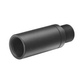 G&P 1.5 Zoll Aluminium Auenlauf Extension 14mm+ auf 14mm- schwarz