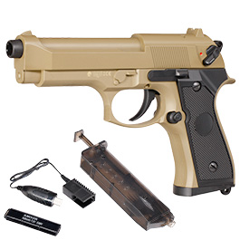 Cyma M92 mit Metallschlitten Komplettset AEP 6mm BB Tan