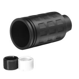 G&P MOTS Checkers Style Aluminium Flash-Hider schwarz 14mm+ / 14mm-