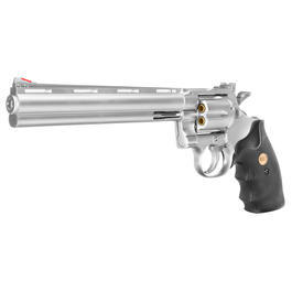 UHC .357 8 Zoll Softair Revolver mit Hülsen Springer 6mm BB silber / schwarz