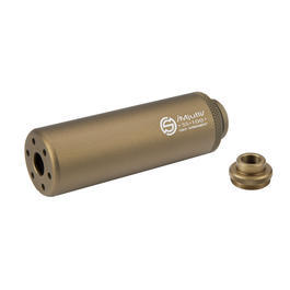 G&G SS-100 Alumininium Mock Suppressor 14mm- / 14mm+ Desert Tan