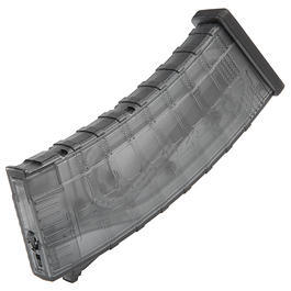 G&G RK74 T / E / CQB Polycarbonate-Magazin Mid-Cap 115 Schuss grau-transparent