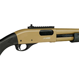 Kleinbild 9 Jag Arms Scattergun HD Vollmetall Pump Action Gas Shotgun 6mm BB tan