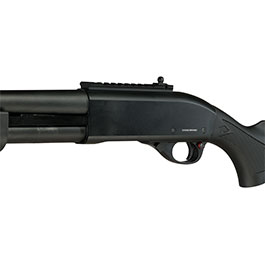 Kleinbild 8 Jag Arms Scattergun HDS Vollmetall Pump Action Gas Shotgun 6mm BB schwarz