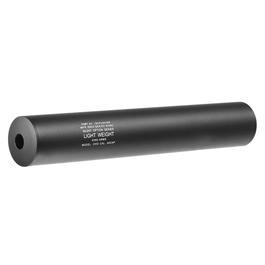 King Arms Light Weight Aluminium Silencer 245 x 40mm 14mm- schwarz