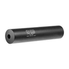 King Arms Light Weight Aluminium Silencer 200 x 40mm 14mm- schwarz