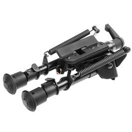 VFC 4 Zoll H-Type Bipod Metall Zweibein - Gummfüße 155 - 225mm schwarz