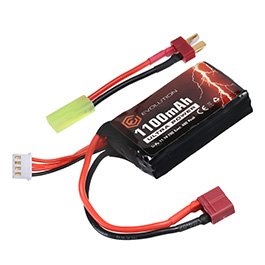 Evolution Ultra-Power LiPo Akku 11,1V 1100mAh 20C / 40C AN/PEQ15 Type m. T-Stecker + Mini-Tam Adapter