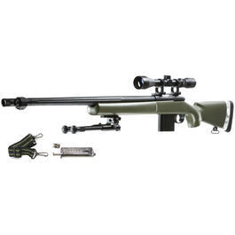 Well MB4405D M24 SWS Snipergewehr inkl. Zweibein / Zielfernrohr Springer 6mm BB oliv