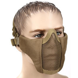 WoSport WST Airsoft Gittermaske Lower Face Tan