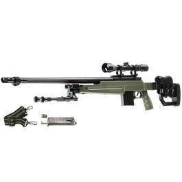 Well MB4415D Elite Tactical Snipergewehr inkl. Zweibein / Zielfernrohr Springer 6mm BB oliv