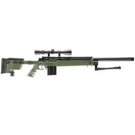 Kleinbild 2 Well MB4406D Mini-HE Snipergewehr inkl. Zweibein / Zielfernrohr Springer 6mm BB oliv