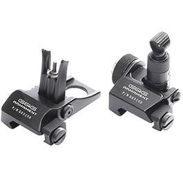 G&G Flip-Up Type-2 Sight Set Front / Rear fr 21mm Schienen schwarz