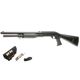 ASG Franchi SAS 12 Tri-Barrel Full Stock Version Airsoft Springer 6mm BB schwarz