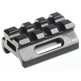 UTG Super Slim Scope-Riser 0.5 Zoll Low Profile 3 Slots f. 20 - 22mm Schienen schwarz Bild 3