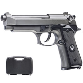 HFC M92A1 Vollmetall GBB 6mm BB grau inkl. Pistolenkoffer