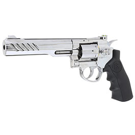 KLI Titan 6 Zoll Revolver Vollmetall CO2 6mm BB Chrome-Finish