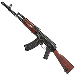 APS AK-74 Vollmetall Echtholz BlowBack S-AEG 6mm BB schwarz - Used Look Edition Bild 1 xxx: