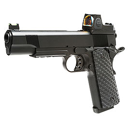 Nuprol Raven M1911 MEU mit HD5141 LPZ Vollmetall GBB 6mm BB schwarz