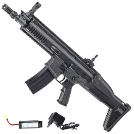 Versandrcklufer Cybergun FN Herstal SCAR-L Sportline ABS-Version Komplettset S-AEG 6mm BB schwarz