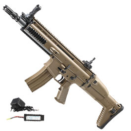 Cybergun FN Herstal SCAR-L Sportline ABS-Version Komplettset S-AEG 6mm BB tan