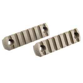 APS M-LOK 21mm Polymer-Schienen Set 7 Slots / 81mm (2 Stck) Dark Earth