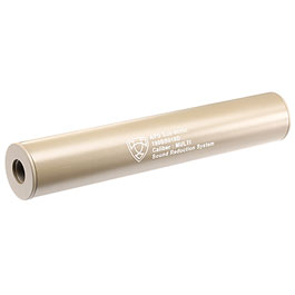 APS Sub-Sonic Aluminium Suppressor 190 x 33mm 14mm+ / 14mm- Desert Tan