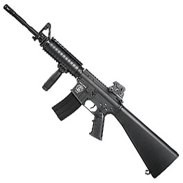 SRC SR4-16 RIS Carbine Fixed Stock Vollmetall CO2 Non-Blow-Back 6mm BB schwarz Bild 1 xxx: