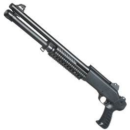 Nuprol Sierra Storm Charlie Tactical Tri-Barrel Shotgun Vollmetall Springer 6mm BB schwarz