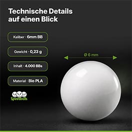 Kleinbild 1 Speedballs Bio Tournament BBs 0.23g 4.000er Beutel weiss