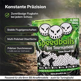 Kleinbild 2 Speedballs Bio Tournament BBs 0.28g 4.000er Beutel wei� Airsoftkugeln