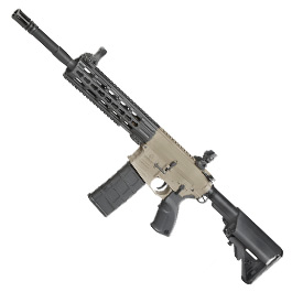 Tippmann M4 Commando 14.5 Carbine KeyMod Polymer S-AEG 6mm BB tan / schwarz