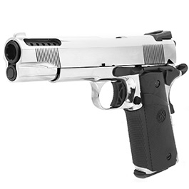 KLI M1911 V12 Vollmetall GBB 6mm BB Platinum Chrome-Finish