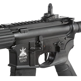 APS M4 12,5 Zoll KeyMod ASR-Series Vollmetall BlowBack S-AEG 6mm BB schwarz Bild 7