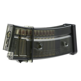 Ares G36 Magazin Low-Cap 45 Schuss rauch-transparent mit Deko-Patronen